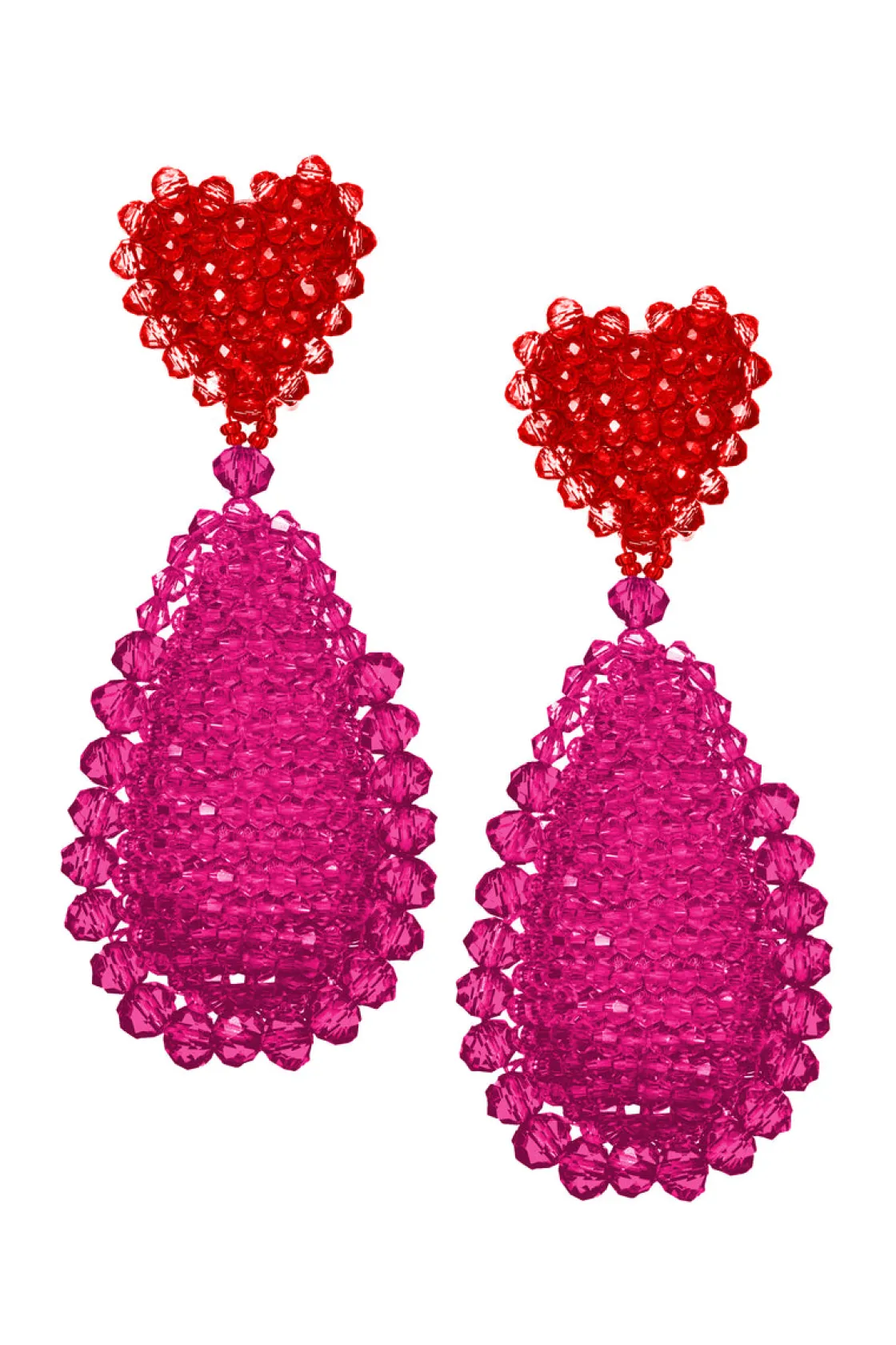 Sachin & Babi Adeline Earrings - Faceted Beads Ruby/Raspberry Best