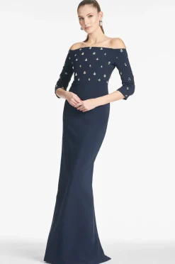 Sachin & Babi Amarette Gown - Dark Midnight Clearance