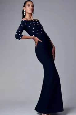 Sachin & Babi Amarette Gown - Dark Midnight Clearance