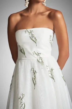 Sachin & Babi Anais Gown - White/Embroidered Floral White/Embroidered Floral Discount
