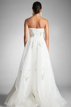 Sachin & Babi Anais Gown - White/Embroidered Floral White/Embroidered Floral Discount