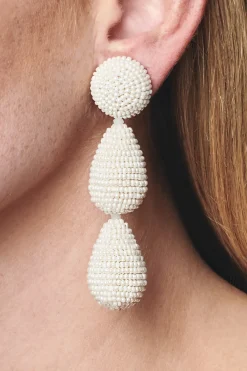 Sachin & Babi Arielle Earrings - Smooth Beads Ivory Hot