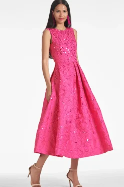 Sachin & Babi Ashley Gown - Fuchsia Online