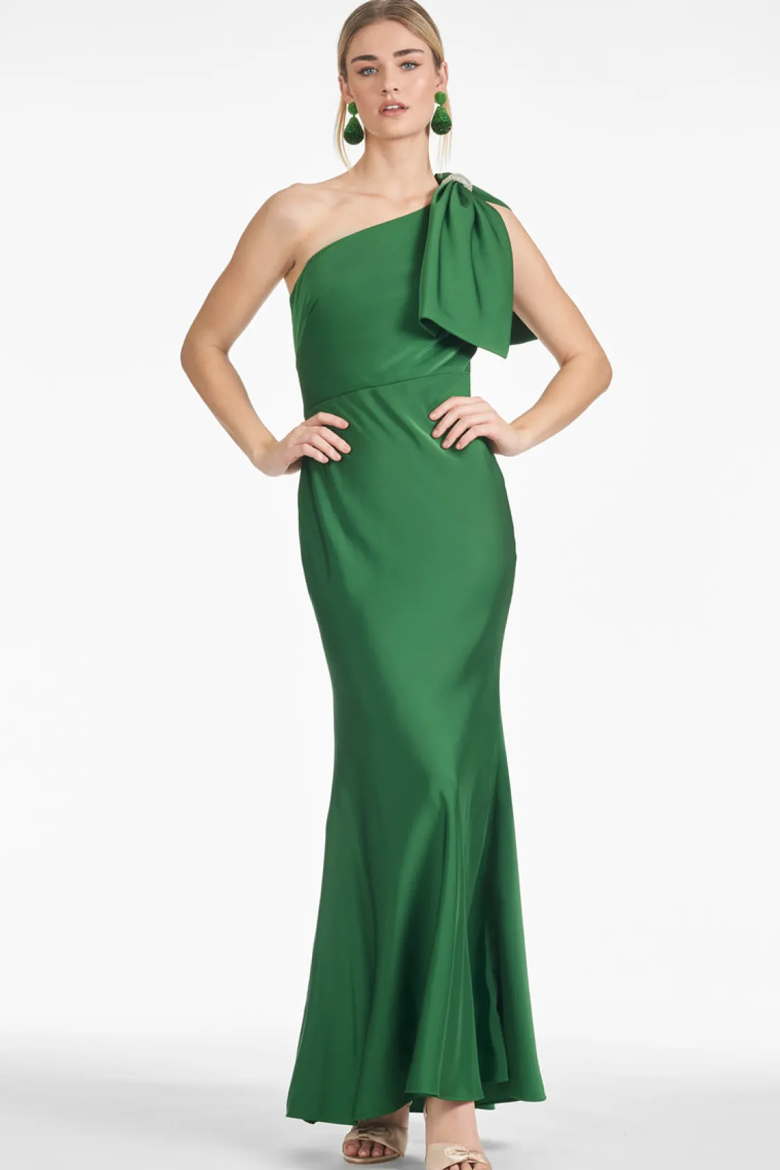 Sachin & Babi Aubrey Gown - Emerald Outlet