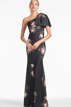 Sachin & Babi Aubrey Gown - Noir Blossom Sale