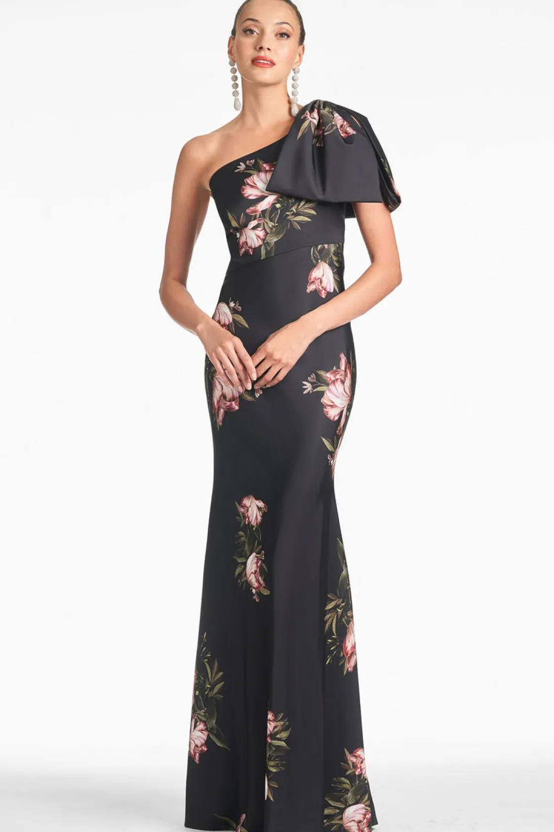 Sachin & Babi Aubrey Gown - Noir Blossom Sale