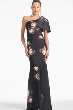 Sachin & Babi Aubrey Gown - Noir Blossom Sale