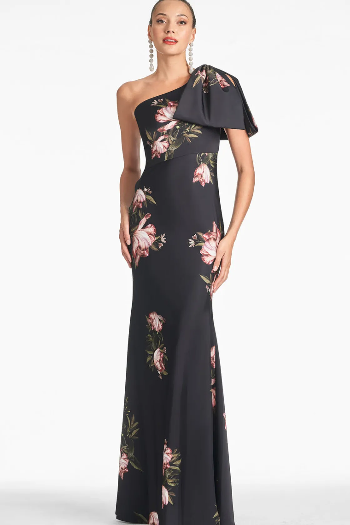 Sachin & Babi Aubrey Gown - Noir Blossom Sale