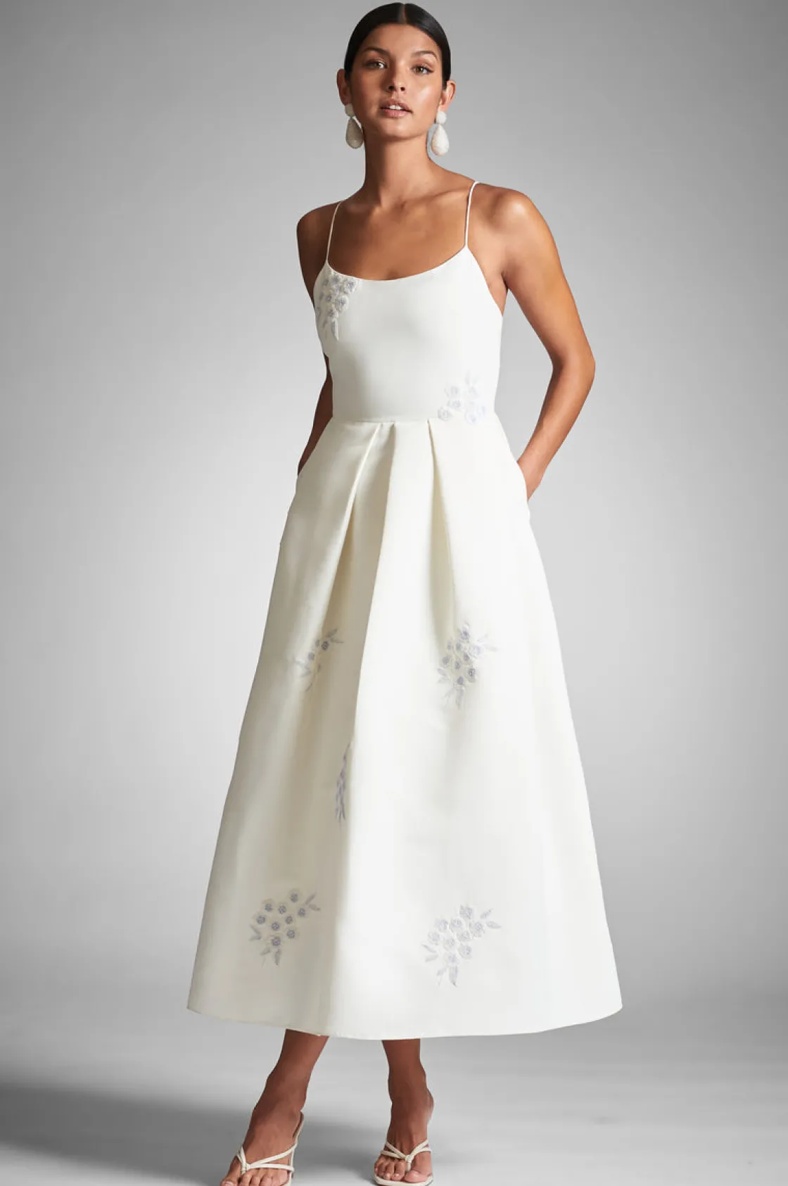 Sachin & Babi Audra Dress - Ivory/Embroidered Floral Ivory/Embroidered Floral Best Sale