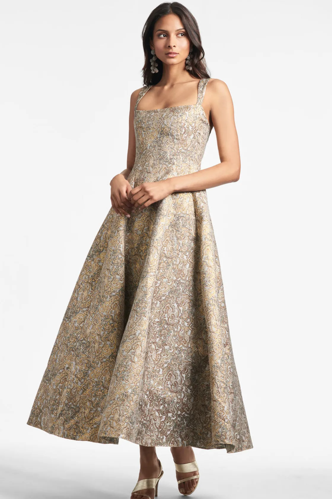 Sachin & Babi Audrey Gown - Gilded Floral Fashion