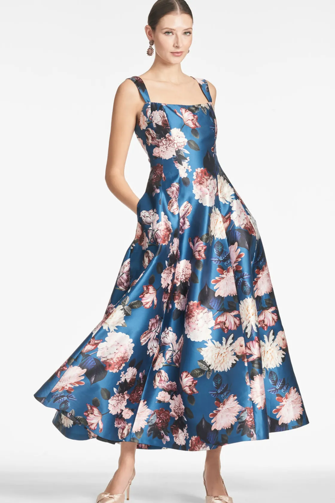 Sachin & Babi Audrey Gown - Teal Garden Discount