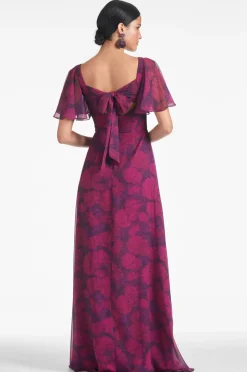 Sachin & Babi Aurora Gown - Magenta Bloom Sale