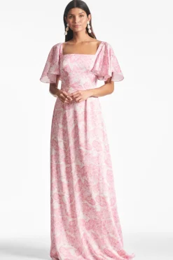 Sachin & Babi Aurora Gown - Rouge Damask Rose Cheap
