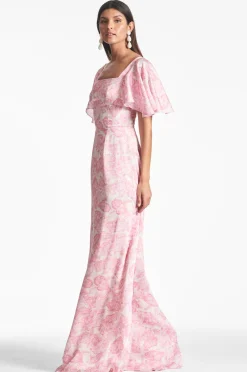 Sachin & Babi Aurora Gown - Rouge Damask Rose Cheap