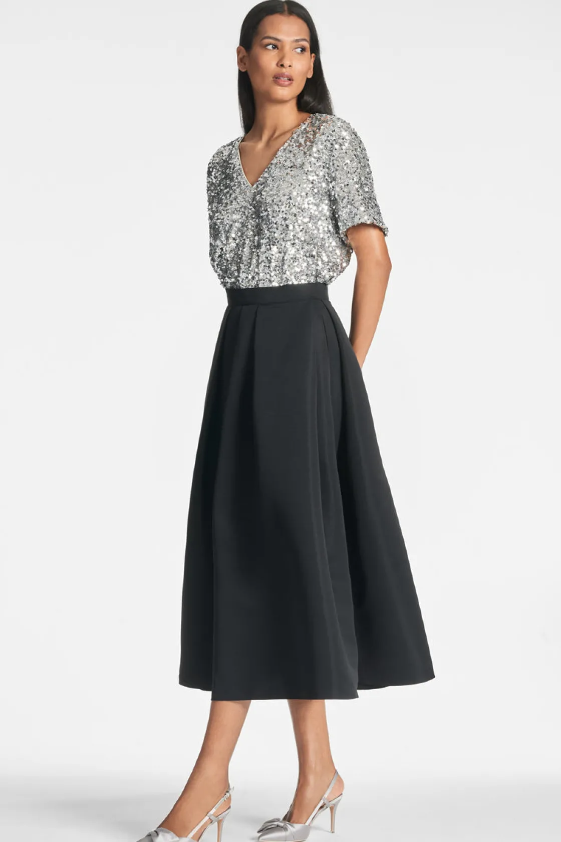 Sachin & Babi Bette Top - Silver Hot