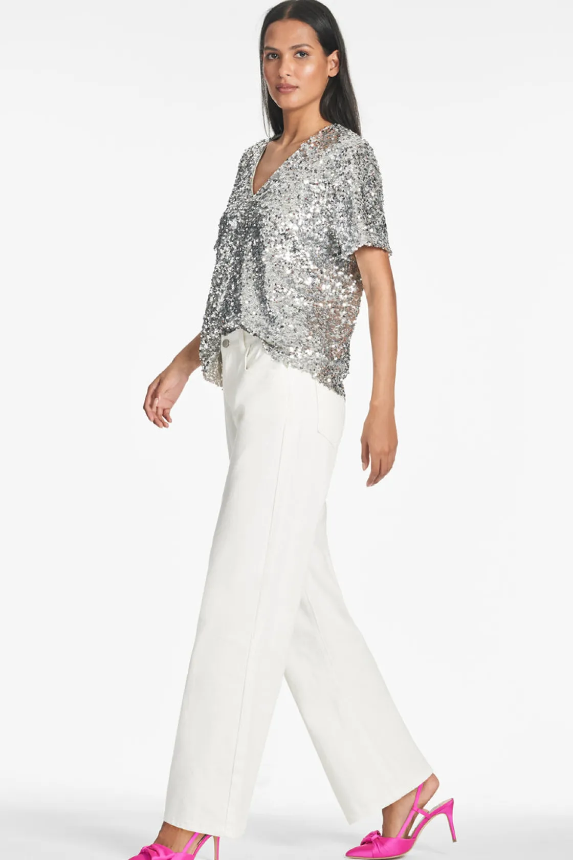 Sachin & Babi Bette Top - Silver Hot
