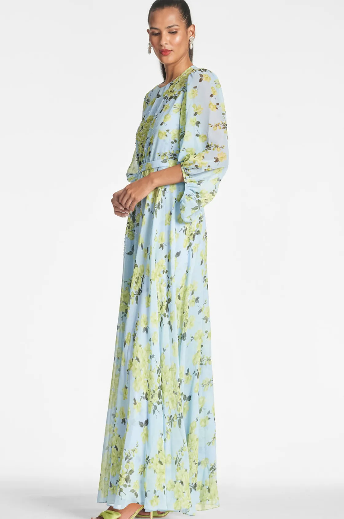 Sachin & Babi Bianca Gown - Sky Citrine Floral Online