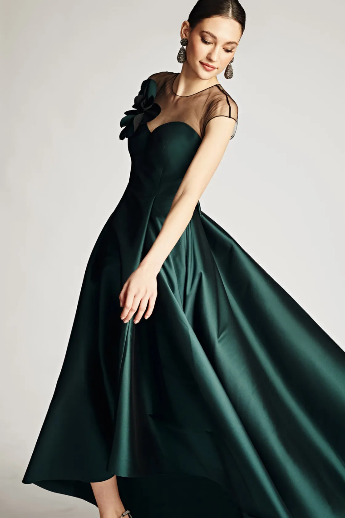 Sachin & Babi Blakely Gown - Forest Green Flash Sale