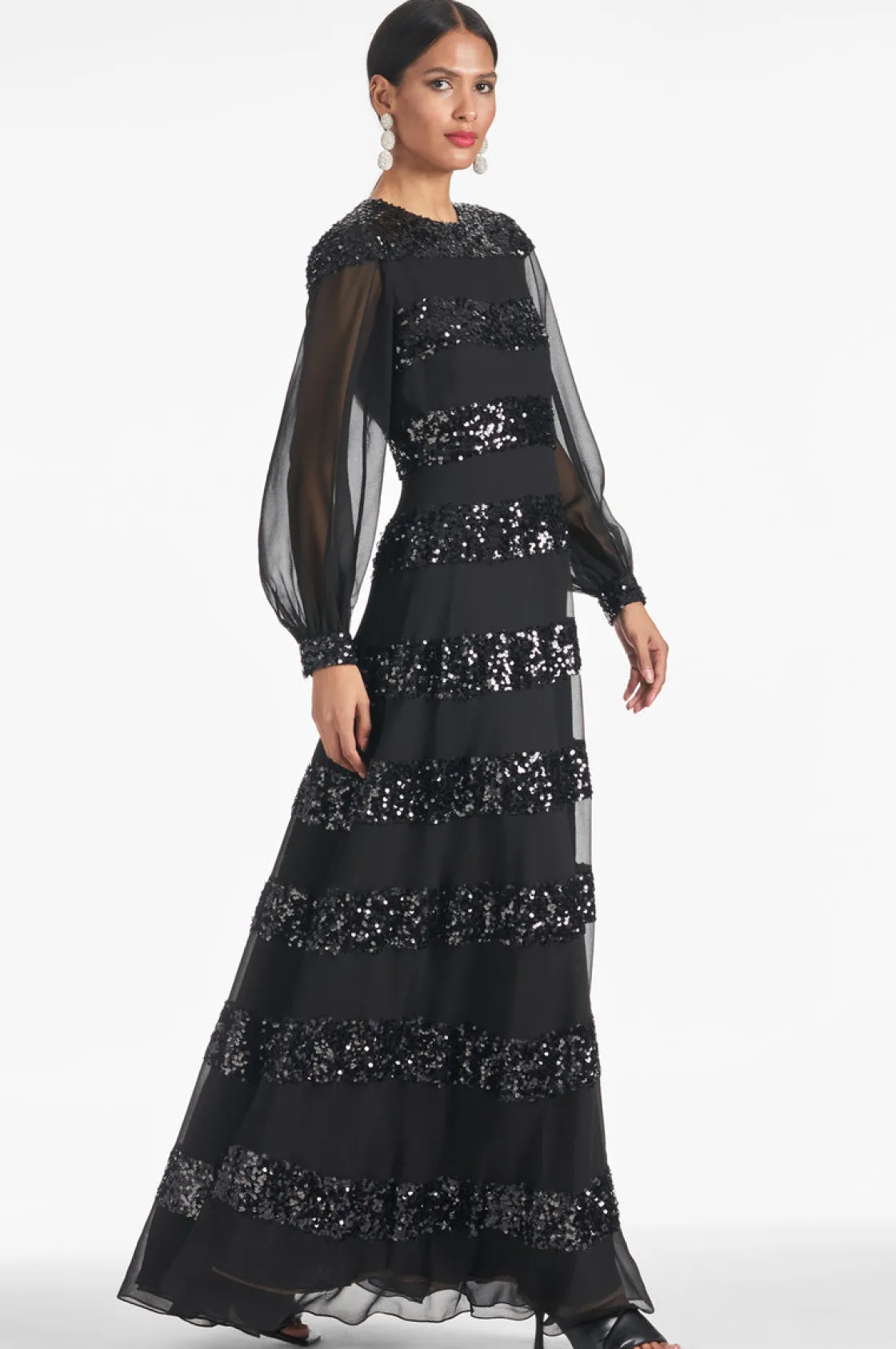 Sachin & Babi Brenda Gown - Black Clearance
