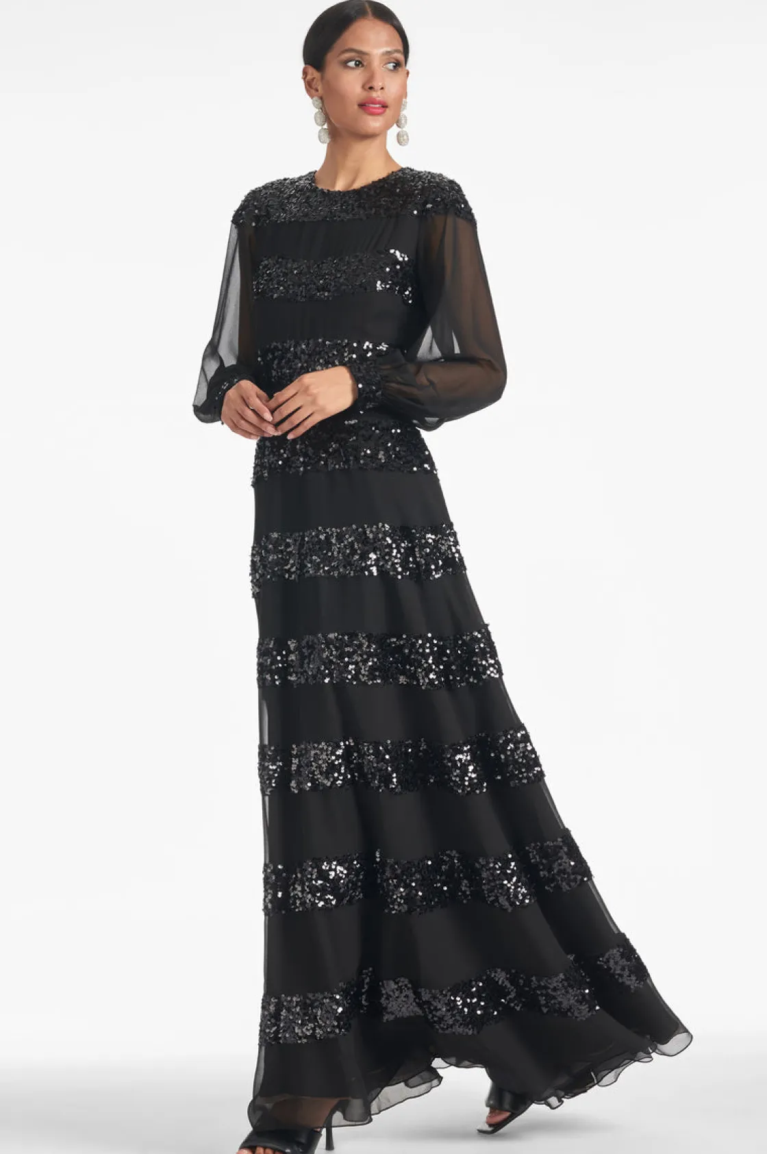 Sachin & Babi Brenda Gown - Black Clearance
