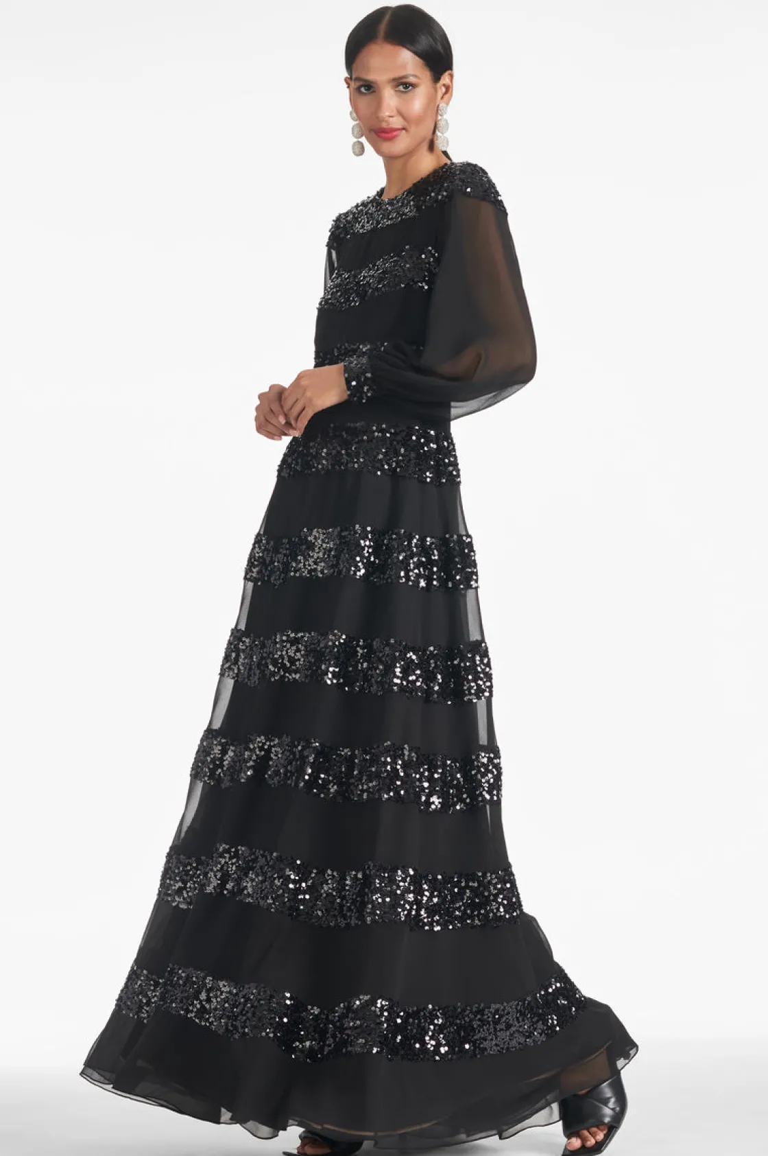 Sachin & Babi Brenda Gown - Black Clearance