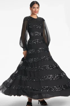 Sachin & Babi Brenda Gown - Black Clearance