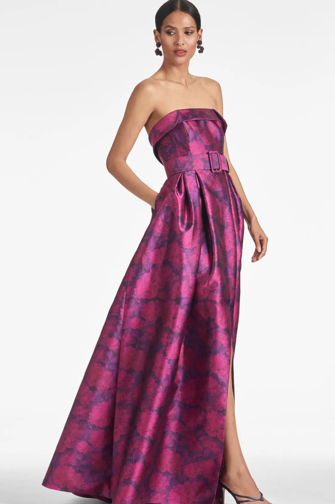 Sachin & Babi Brielle Gown - Magenta Bloom Clearance