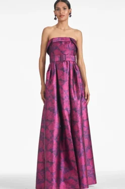 Sachin & Babi Brielle Gown - Magenta Bloom Clearance