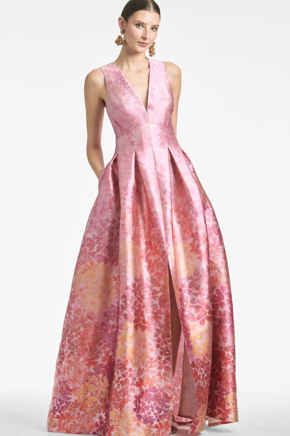 Sachin & Babi Brooke Gown - Light Sunset Hydrangea Best