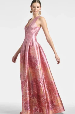 Sachin & Babi Brooke Gown - Light Sunset Hydrangea Best