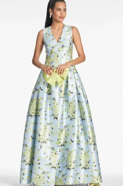 Sachin & Babi Brooke Gown - Sky Citrine Floral Cheap