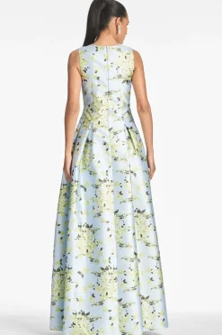 Sachin & Babi Brooke Gown - Sky Citrine Floral Cheap