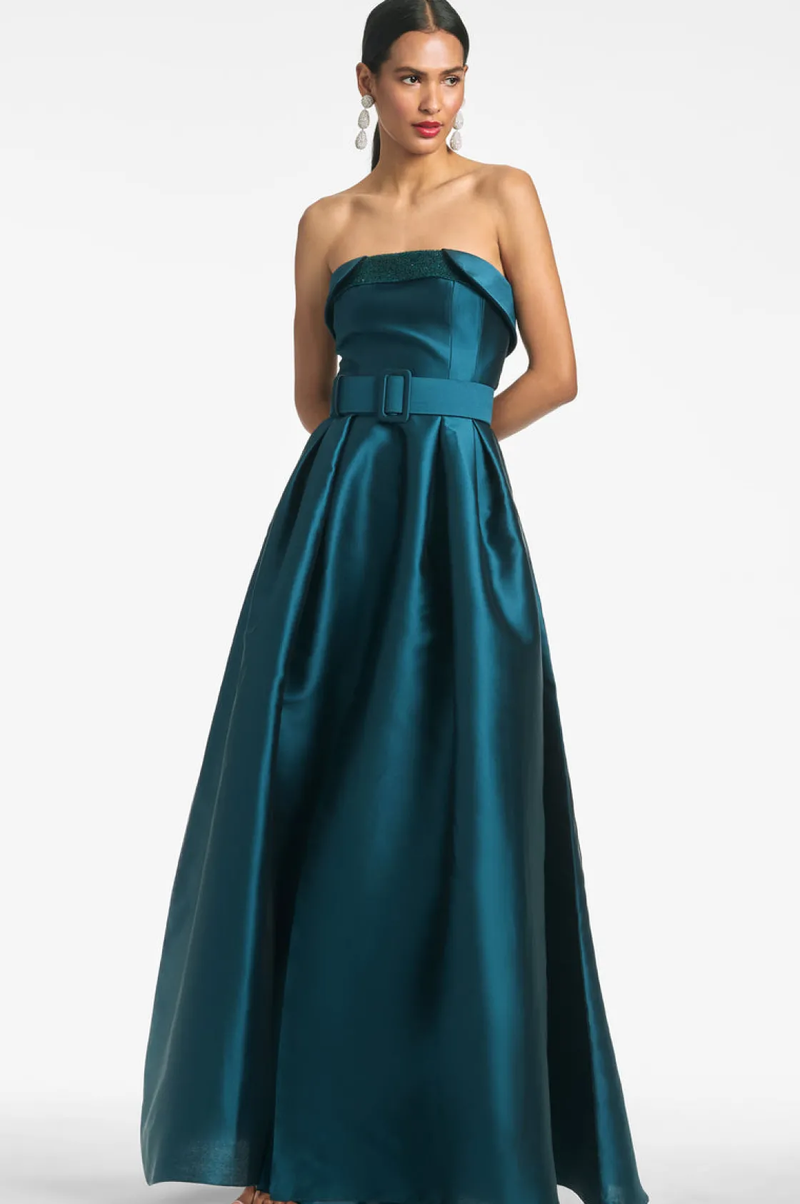 Sachin & Babi Ceri Gown - Deep Teal Online