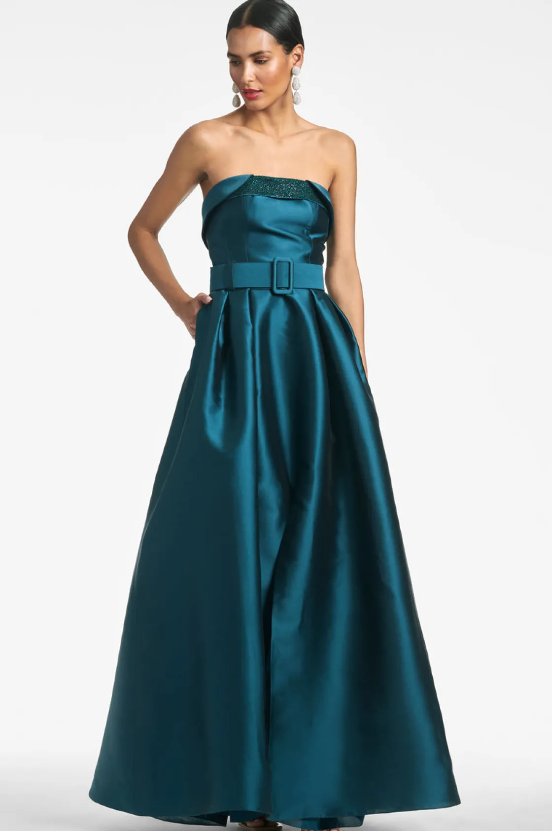 Sachin & Babi Ceri Gown - Deep Teal Online