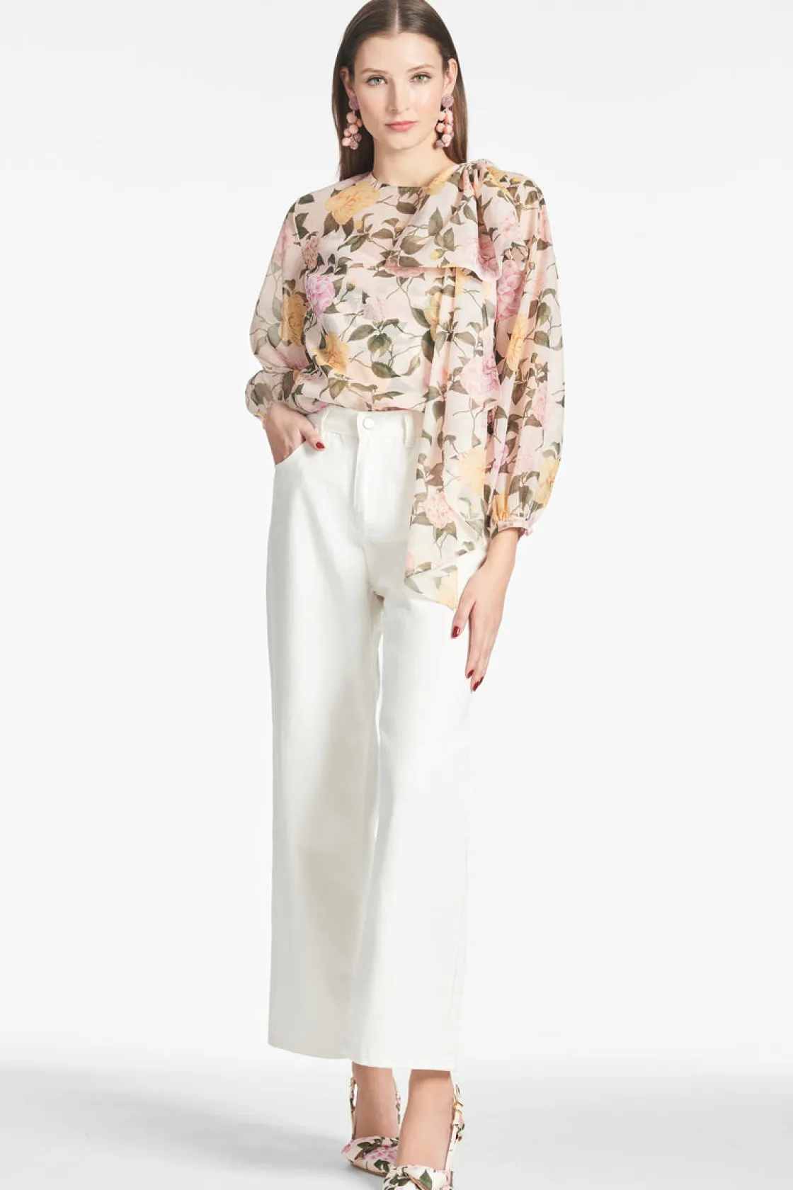 Sachin & Babi Charlotte Top - Pink Lemonade Bouquet Clearance