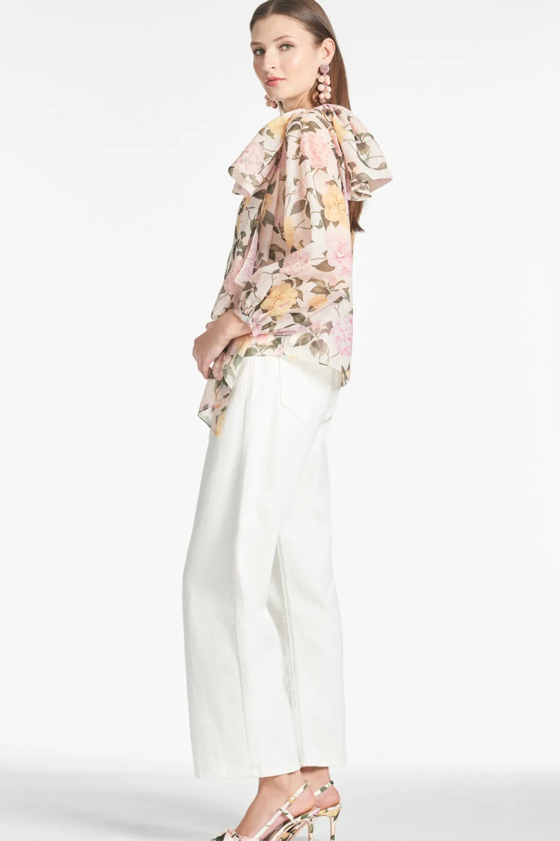 Sachin & Babi Charlotte Top - Pink Lemonade Bouquet Clearance