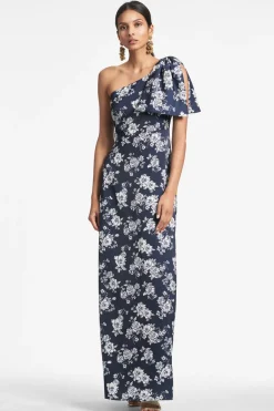 Sachin & Babi Chelsea Gown - Navy u0026 Ivory Peony Navy & Ivory Peony Hot
