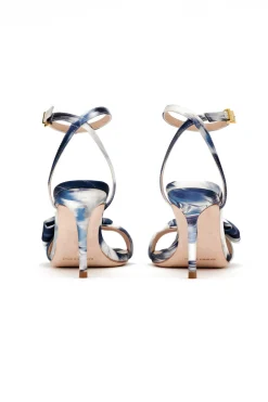 Sachin & Babi Chelsea Obi-Bow Open Toe - Blue Ikat Floral Hot