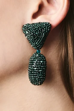 Sachin & Babi Chrystie Earrings - Metallic Faceted Beads Metallic Magenta Hot