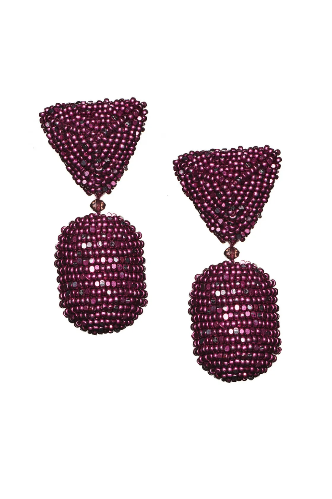 Sachin & Babi Chrystie Earrings - Metallic Faceted Beads Metallic Magenta Hot