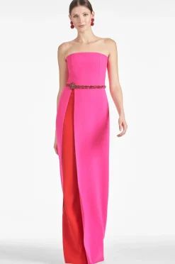 Sachin & Babi Daniella Gown - Electric Pink/Red Electric Pink/Red Best Sale