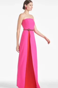 Sachin & Babi Daniella Gown - Electric Pink/Red Electric Pink/Red Best Sale