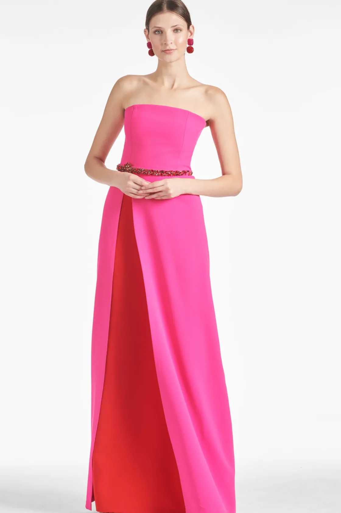Sachin & Babi Daniella Gown - Electric Pink/Red Electric Pink/Red Best Sale