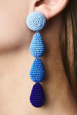 Sachin & Babi Eliza Earrings - Smooth Beads Black Clearance