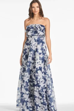 Sachin & Babi Frivolla Gown - Alto Blu Fiore Best Sale