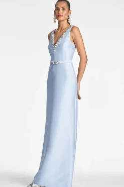 Sachin & Babi Garda Gown - Glacial Blue Store
