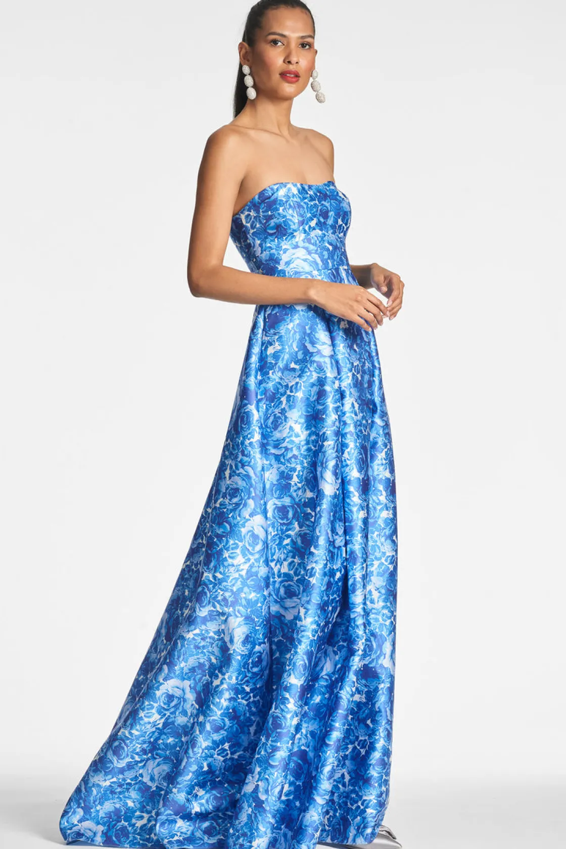 Sachin & Babi Giovanna Gown - Mediterranean Blooms Hot