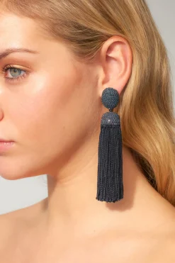 Sachin & Babi Hilary Earrings - Crystals / Thread Ivory Clearance