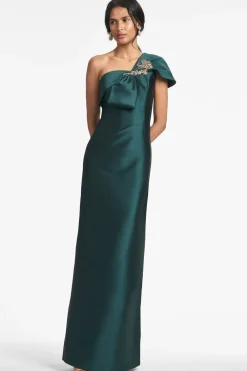 Sachin & Babi Ines Gown - Forest Green Cheap