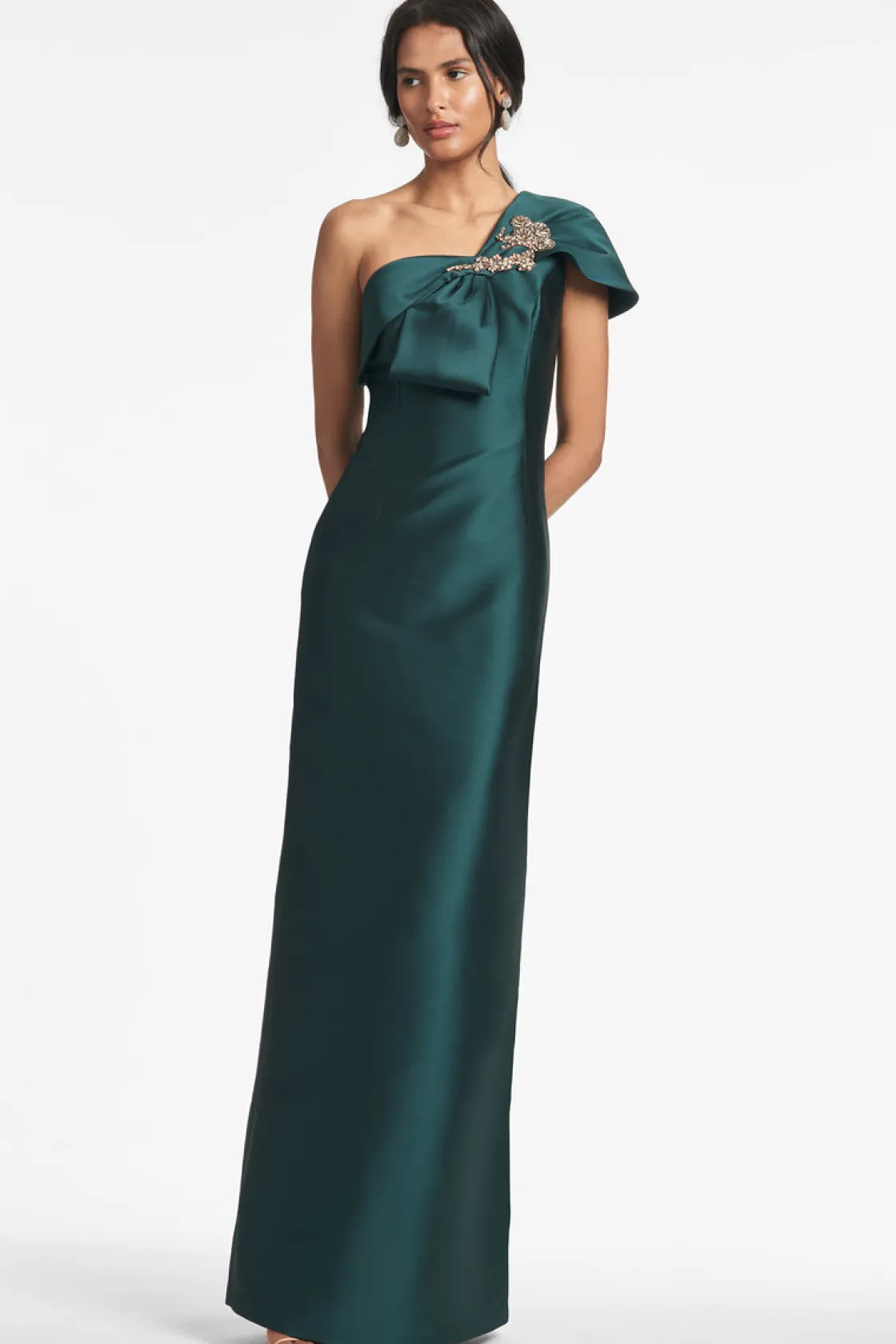 Sachin & Babi Ines Gown - Forest Green Cheap
